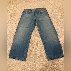 7 For All Mankind Button Fly Blue Jeans